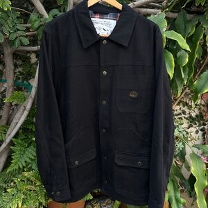 Poler Scappoose Heavy-Duty Canvas Chore Jacket | Black | Large |